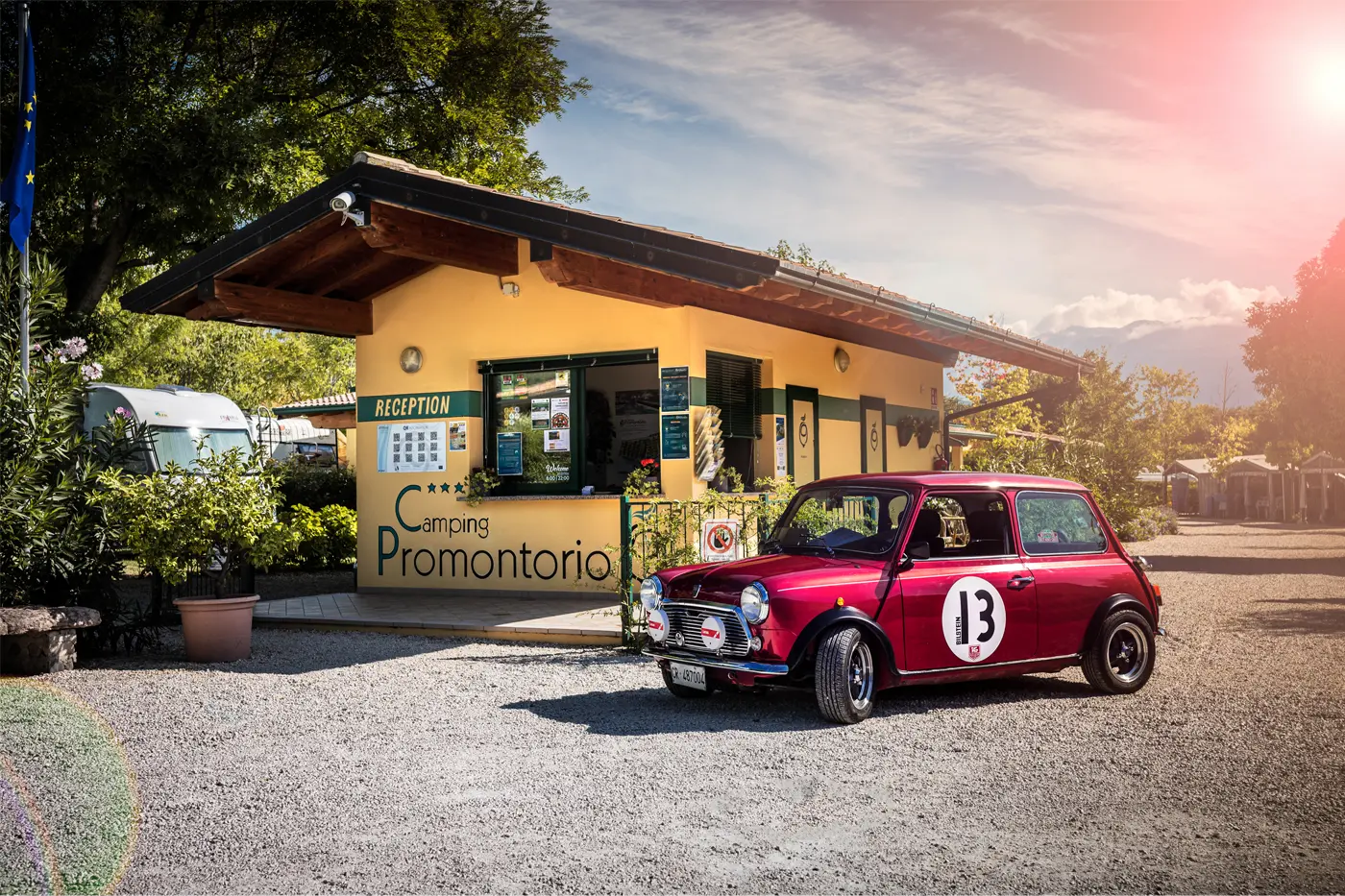 Foto della reception del camping Promontorio